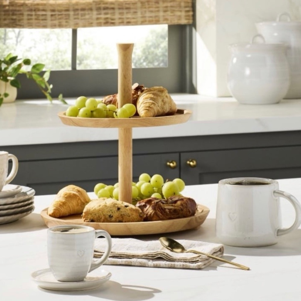 2-Tier Rubberwood Serving Tray - Hearth & Hand™ with Magnolia
